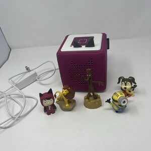 Tonies Audio Storytime Starter Set Bundle Toniebox Pink W/ 5 Figures